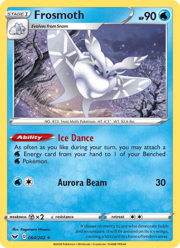 Carta Frosmoth 064/202 de Sword & Shield