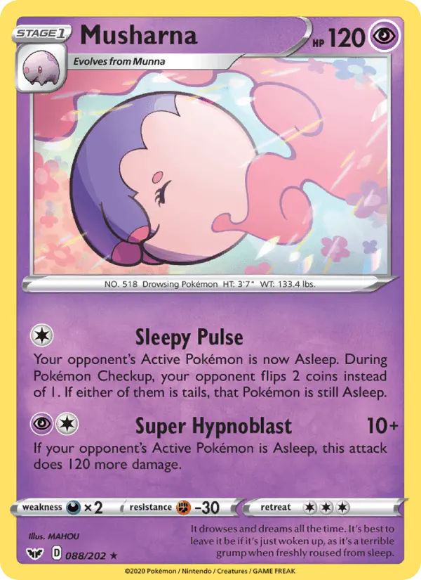 Carta Musharna 088/202 de Sword & Shield