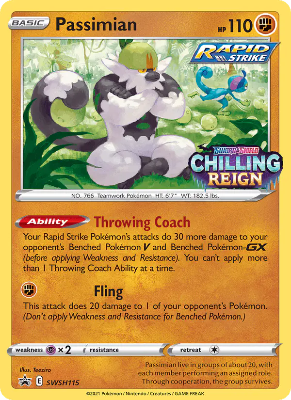 Carta Passimian SWSH115 de SWSH Black Star Promos