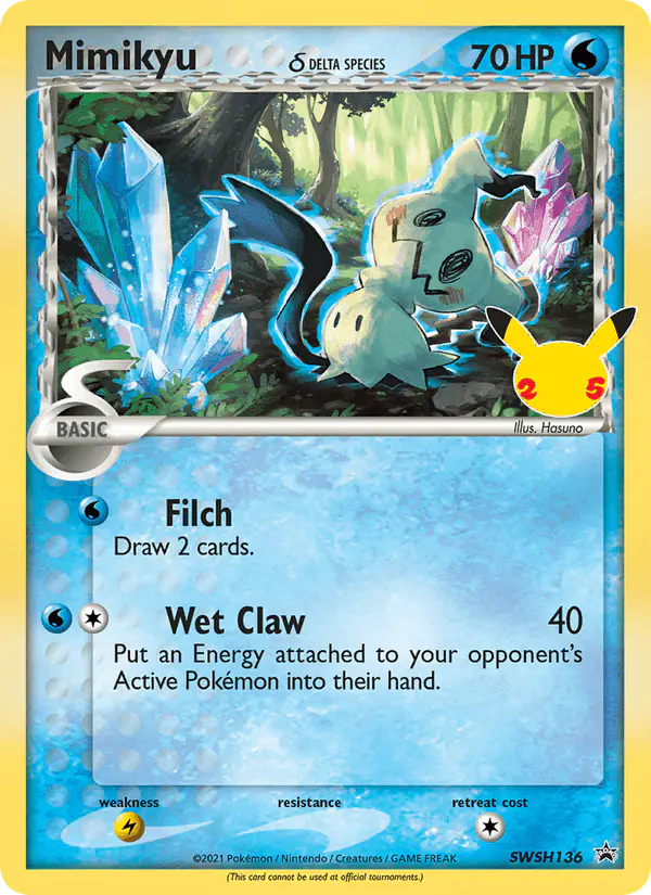 Carta Mimikyu SWSH136 de SWSH Black Star Promos
