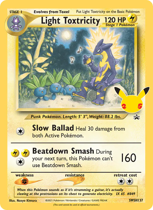 Carta Light Toxtricity SWSH137 de SWSH Black Star Promos