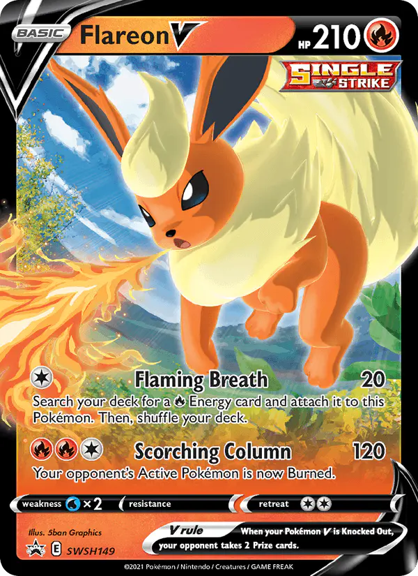 Carta Flareon V SWSH149 de SWSH Black Star Promos