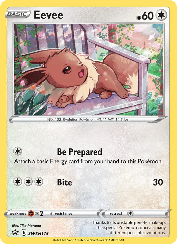 Carta Eevee SWSH175 de SWSH Black Star Promos