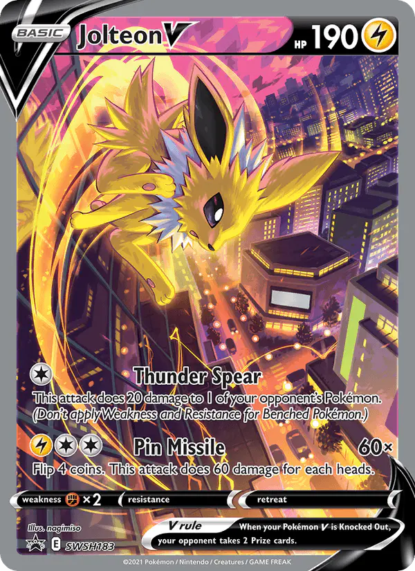 Carta Jolteon V SWSH183 de SWSH Black Star Promos