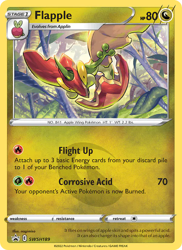 Carta Flapple SWSH189 de SWSH Black Star Promos