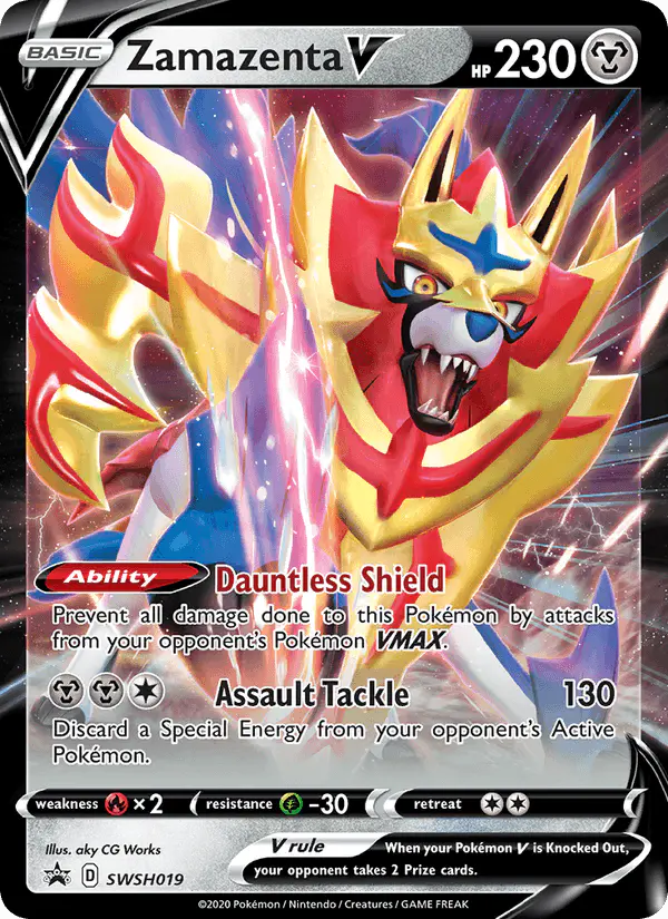 Carta Zamazenta V SWSH019 de SWSH Black Star Promos