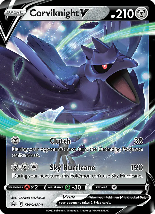Carta Corviknight V SWSH200 de SWSH Black Star Promos