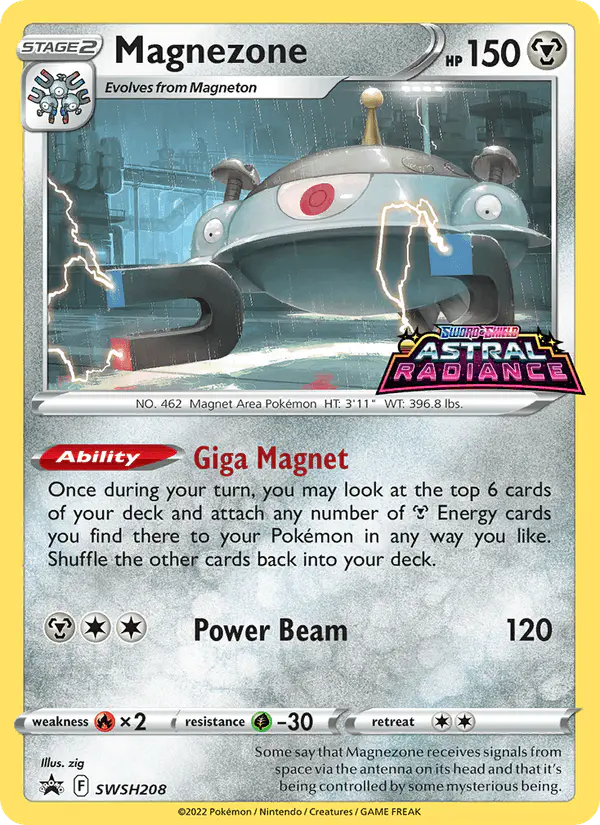 Carta Magnezone SWSH208 de SWSH Black Star Promos