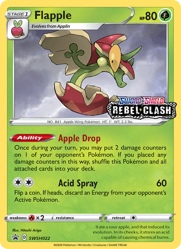 Carta Flapple SWSH022 de SWSH Black Star Promos