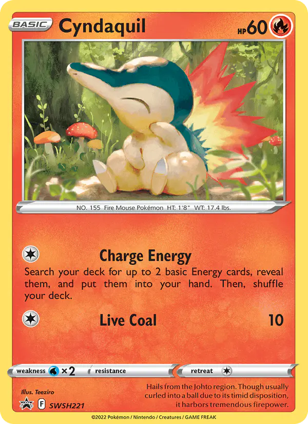 Carta Cyndaquil SWSH221 de SWSH Black Star Promos