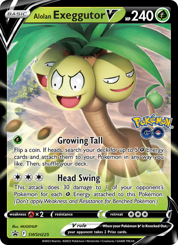 Carta Alolan Exeggutor V SWSH225 de SWSH Black Star Promos
