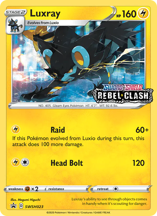 Carta Luxray SWSH023 de SWSH Black Star Promos