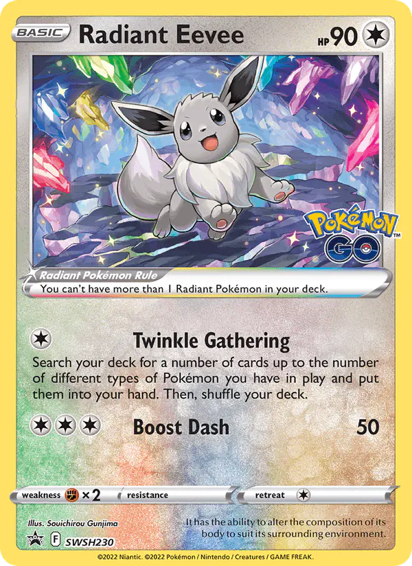 Carta Radiant Eevee SWSH230 de SWSH Black Star Promos