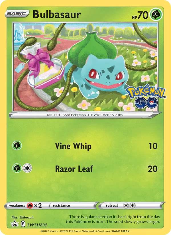 Carta Bulbasaur SWSH231 de SWSH Black Star Promos