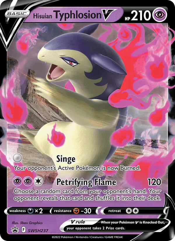 Carta Hisuian Typhlosion V SWSH237 de SWSH Black Star Promos