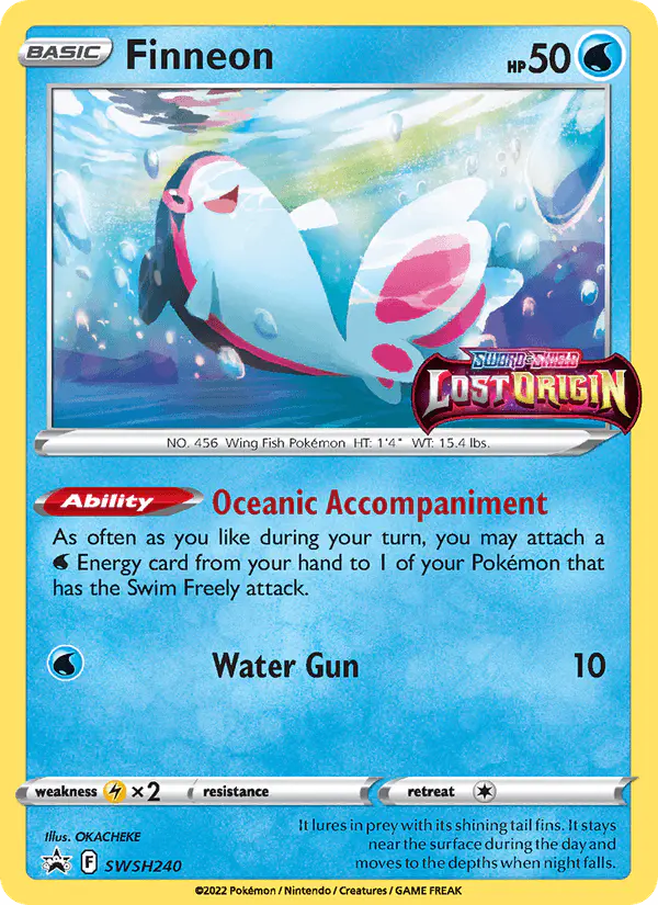 Carta Finneon SWSH240 de SWSH Black Star Promos