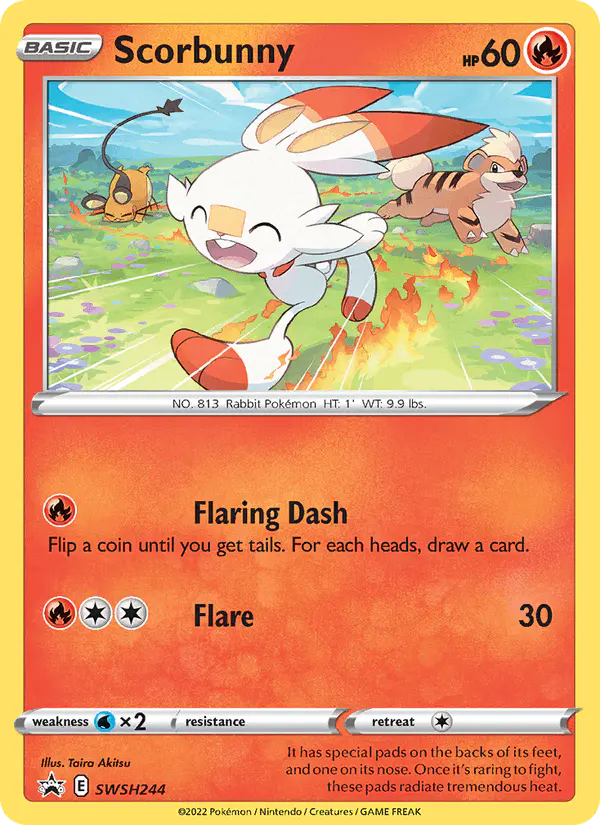 Carta Scorbunny SWSH244 de SWSH Black Star Promos
