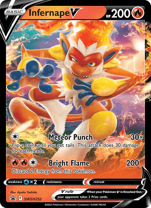 Carta Infernape V SWSH252 de SWSH Black Star Promos