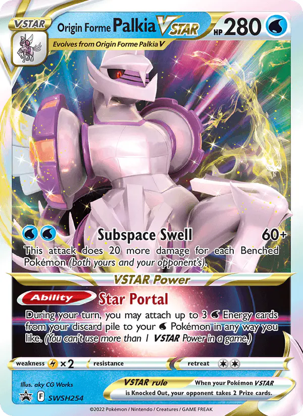 Carta Origin Forme Palkia VSTAR SWSH254 de SWSH Black Star Promos