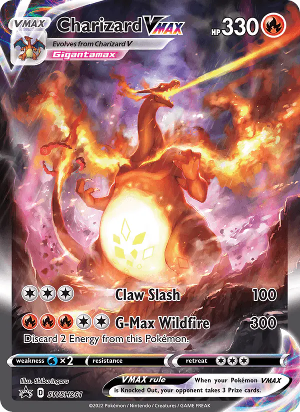 Carta Charizard VMAX SWSH261 de SWSH Black Star Promos