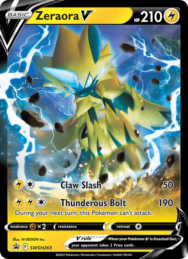 Carta Zeraora V SWSH263 de SWSH Black Star Promos