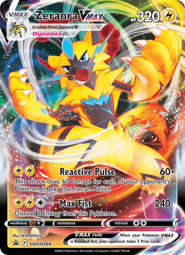 Carta Zeraora VMAX SWSH264 de SWSH Black Star Promos