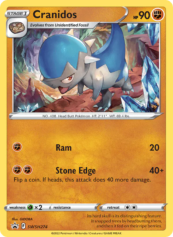 Carta Cranidos SWSH274 de SWSH Black Star Promos