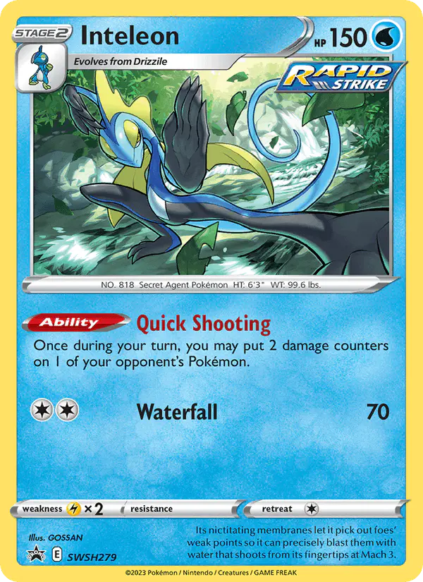 Carta Inteleon SWSH279 de SWSH Black Star Promos