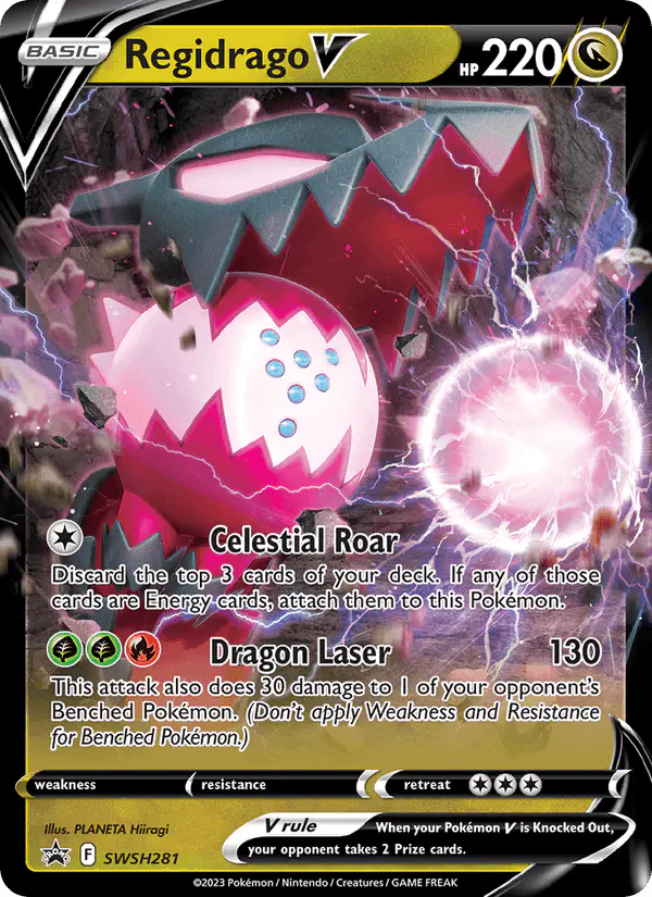 Carta Regidrago V SWSH281 de SWSH Black Star Promos