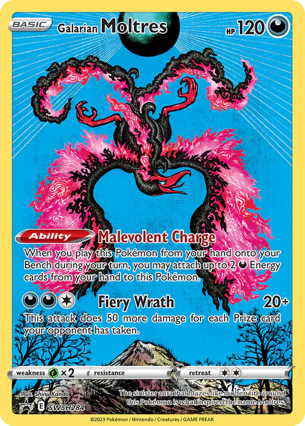 Carta Galarian Moltres SWSH284 de SWSH Black Star Promos