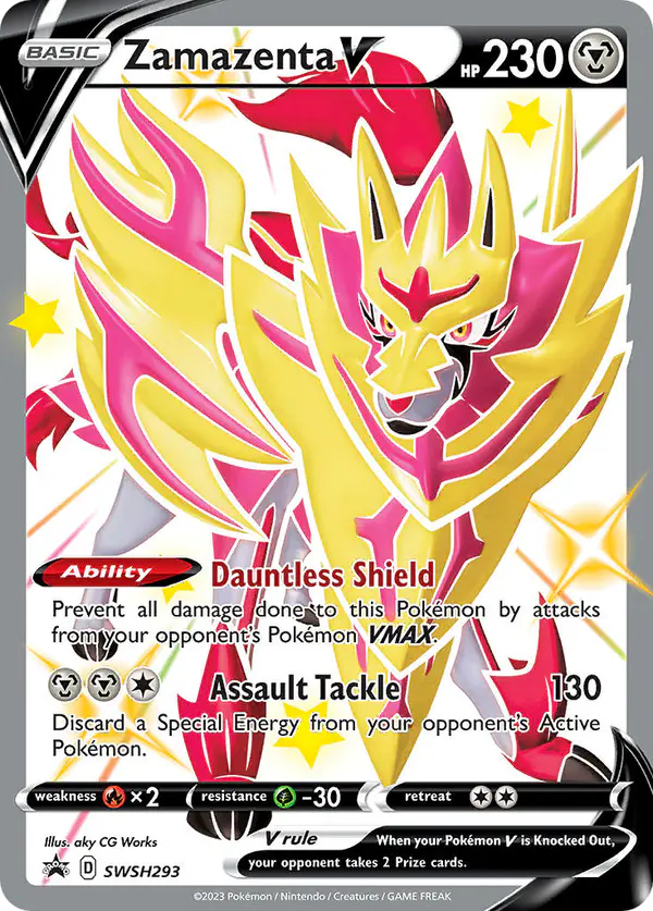Carta Zamazenta V SWSH293 de SWSH Black Star Promos