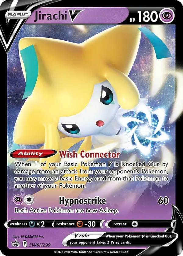 Carta Jirachi V SWSH299 de SWSH Black Star Promos