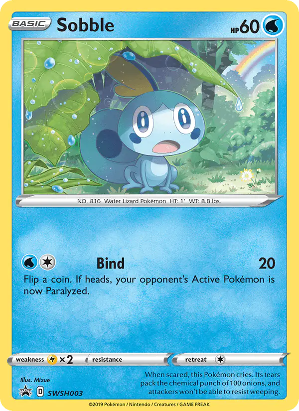 Carta Sobble SWSH003 de SWSH Black Star Promos