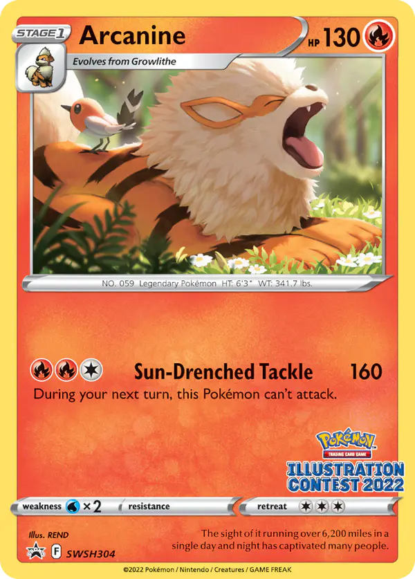 Carta Arcanine SWSH304 de SWSH Black Star Promos