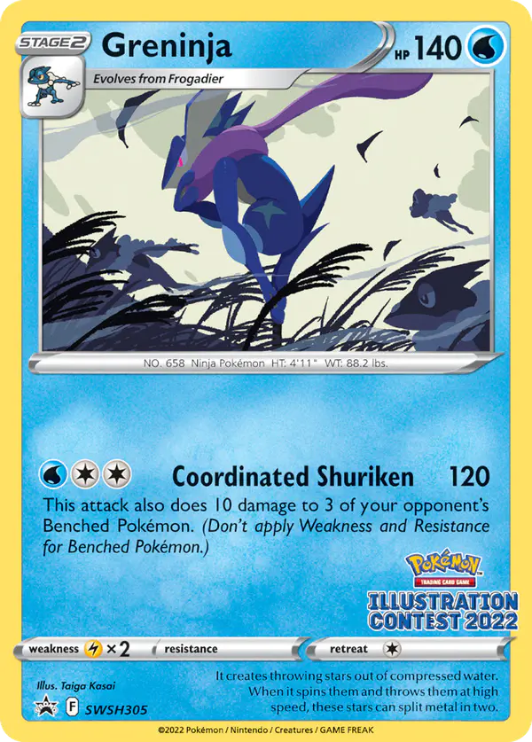 Carta Greninja SWSH305 de SWSH Black Star Promos