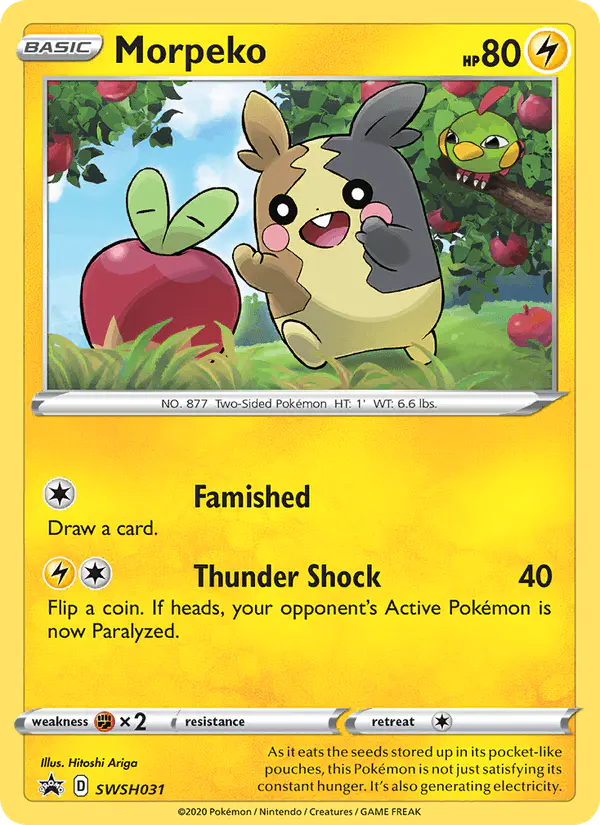 Carta Morpeko SWSH031 de SWSH Black Star Promos