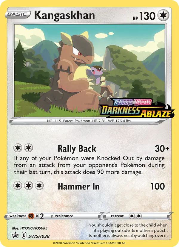 Carta Kangaskhan SWSH038 de SWSH Black Star Promos