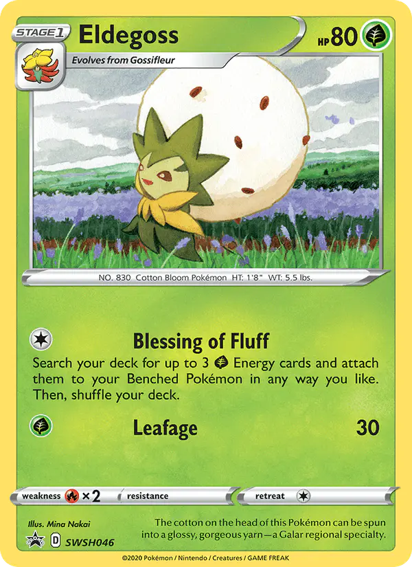 Carta Eldegoss SWSH046 de SWSH Black Star Promos