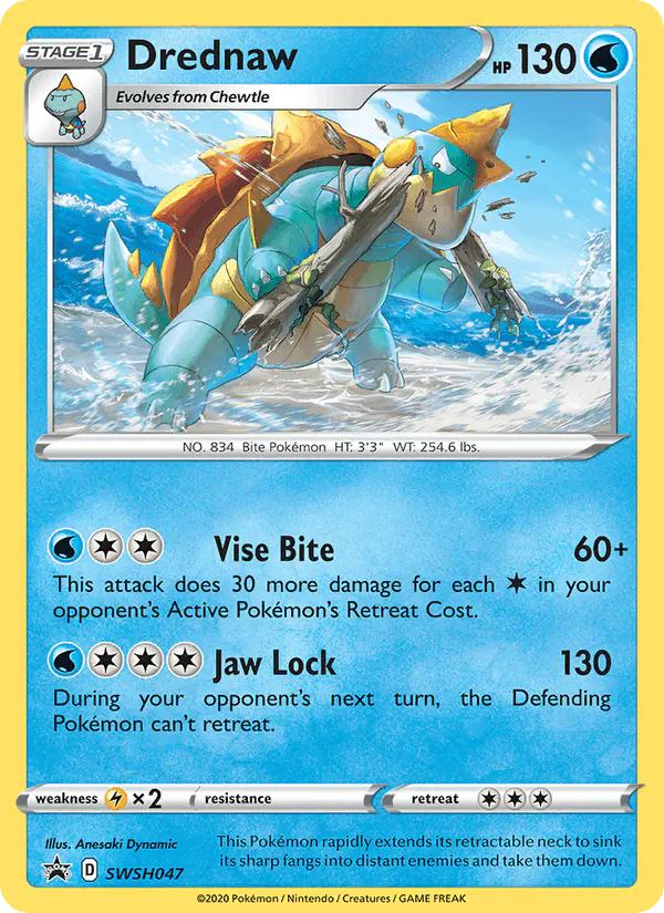 Carta Drednaw SWSH047 de SWSH Black Star Promos
