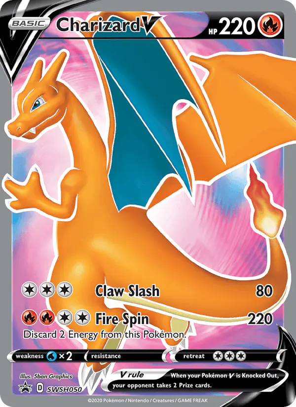 Carta Charizard V SWSH050 de SWSH Black Star Promos