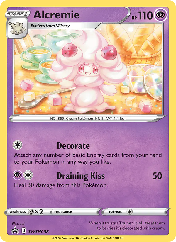 Carta Alcremie SWSH058 de SWSH Black Star Promos