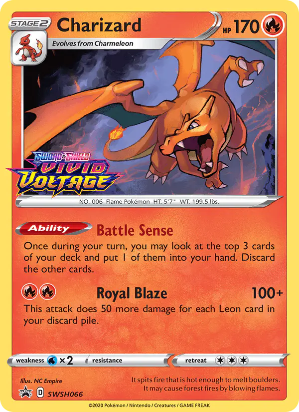 Carta Charizard SWSH066 de SWSH Black Star Promos