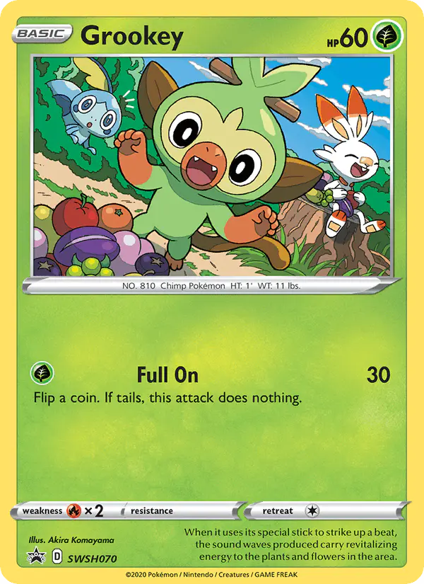 Carta Grookey SWSH070 de SWSH Black Star Promos