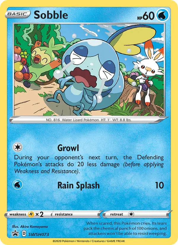 Carta Sobble SWSH073 de SWSH Black Star Promos