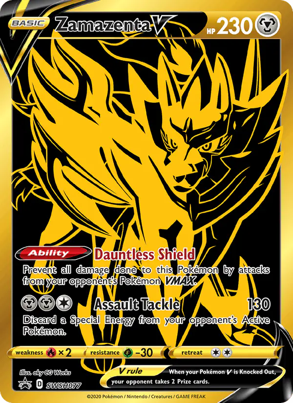 Carta Zamazenta V SWSH077 de SWSH Black Star Promos