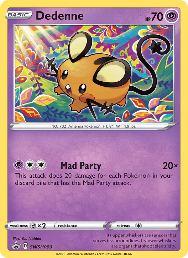 Carta Dedenne SWSH080 de SWSH Black Star Promos
