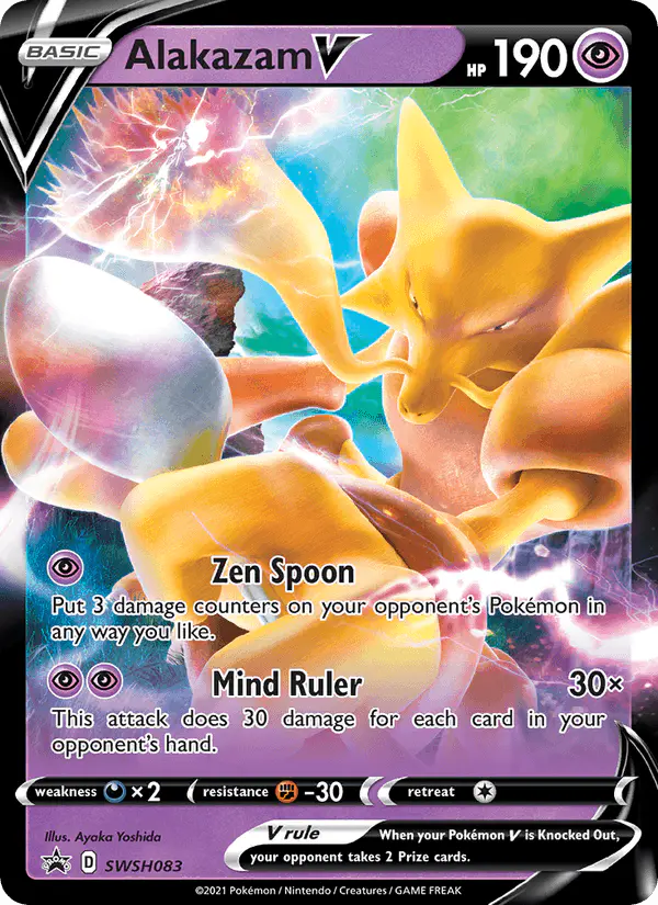 Carta Alakazam V SWSH083 de SWSH Black Star Promos