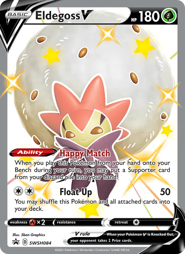 Carta Eldegoss V SWSH084 de SWSH Black Star Promos