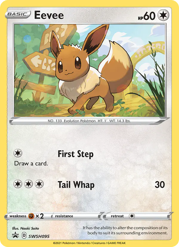 Carta Eevee SWSH095 de SWSH Black Star Promos