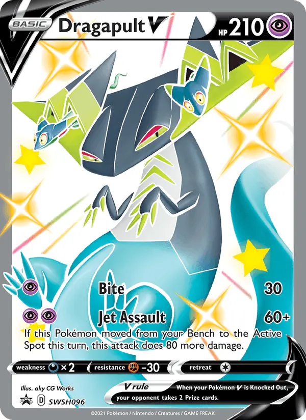 Carta Dragapult V SWSH096 de SWSH Black Star Promos